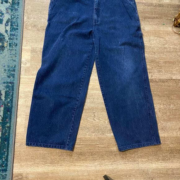 Vintage LA Gate Jeans Denim Overalls XL 32 Made in Taiwan 100% Cotton - Picture 5 of 14